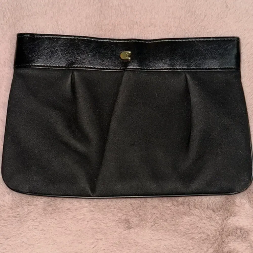 Vintage Suede Black Clutch